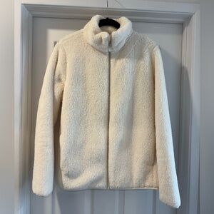 Uniqlo Cream Fleece Zip-Up Jacket